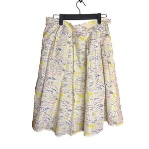 Boy. Band of Outsiders Colorado Yellow Mountain Map Skirt 4